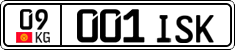 License plate of Kyrgyzstan, Private owners (2016)