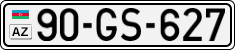 License plate of Azerbaijan, Cars