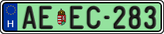 license plates of Hungary, Regular plates (2022)