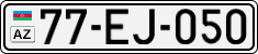 License plate of Azerbaijan, Cars