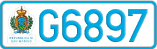 License plate of San Marino, Cars (A1234)