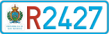 License plate of San Marino, Trailers (1234)