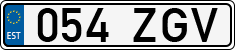 License plate of Estonia, Regular car plates