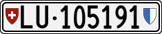 License plate of Switzerland, Cars