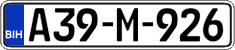 License plate of Bosnia and Herzegovina, Regular plates