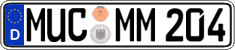 German license plate, Regular plates