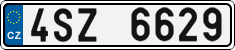 License plate of the Czech Republic, Cars (2001)