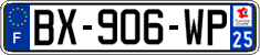 French license plate, SIV (ordinary)
