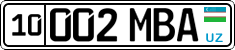 License plate of Uzbekistan, Organizations