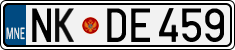 License plate of Montenegro, Cars