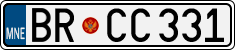 License plate of Montenegro, Cars
