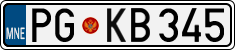 License plate of Montenegro, Cars