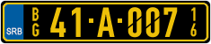 License plate of Serbia, Diplomatic