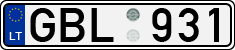 License plate of Lithuania, Cars