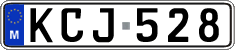 License plate of Malta, Regular plates (ABC 123)