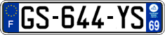 French license plate, SIV (ordinary)