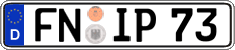 German license plate, Regular plates