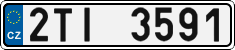 License plate of the Czech Republic, Cars (2001)