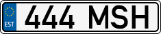 License plate of Estonia, Regular car plates
