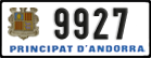 License plate of Andorra, Cars (1234(5))