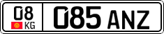 License plate of Kyrgyzstan, Private owners (2016)