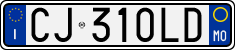 License plate of Italy, Cars (1994 year series)