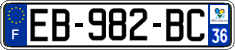 French license plate, SIV (ordinary)