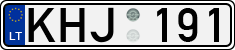 License plate of Lithuania, Cars