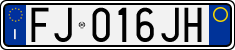 License plate of Italy, Cars (1994 year series)