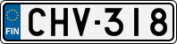 License plate of Finland, Cars