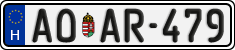 license plates of Hungary, Regular plates (2022)