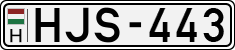 license plates of Hungary, Cars (1990)