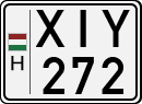 license plates of Hungary, Cars (1990)