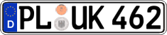 German license plate, Regular plates