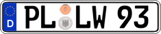 German license plate, Regular plates