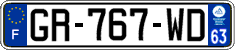 French license plate, SIV (ordinary)