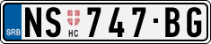 License plate of Serbia, Cars