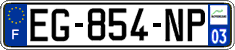 French license plate, SIV (ordinary)