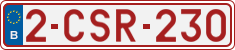 License plate of Belgium, Regular plates (2010)