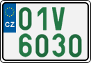 License plate of the Czech Republic, Oldtimers (2001)