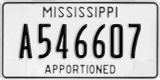 Mississippi, Apportioned