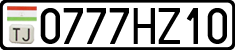 License plate of Tajikistan, Private owners (2009)