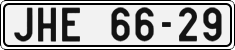 License plate of the Czech Republic, Cars (1960)
