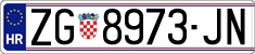 License plate of Croatia, Regular plates