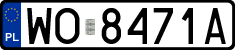 License plates of Poland, Regular car plates