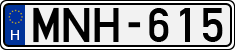 license plates of Hungary, Cars (1990)