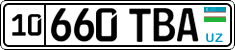 License plate of Uzbekistan, Organizations