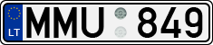 License plate of Lithuania, Cars
