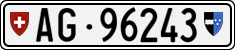 License plate of Switzerland, Cars