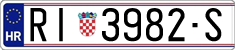 License plate of Croatia, Regular plates